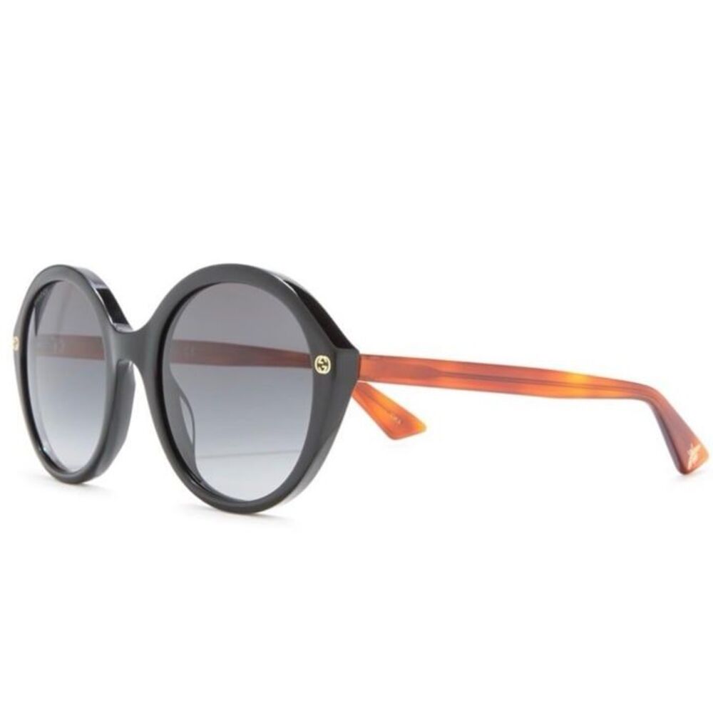Gucci Sunglasses GG0023S Black Front Havana Tortoiseshell Brown Sides